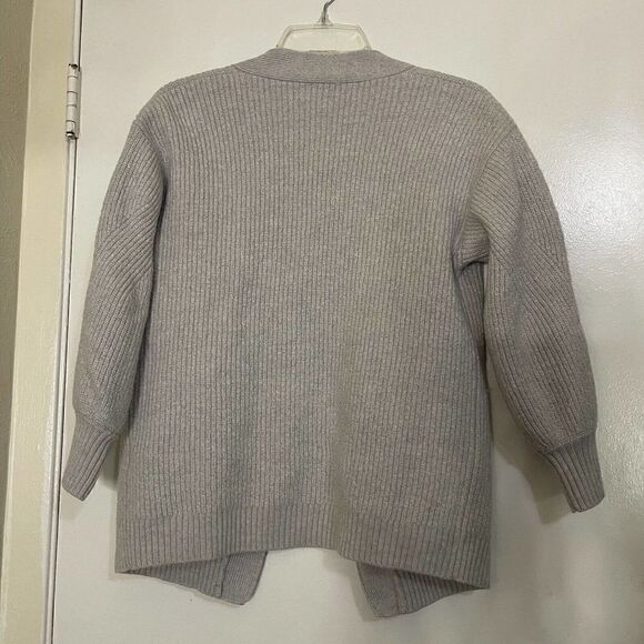 ARITZIA Wilfred Free gray ribbed merino wool knit Cardigan size 2XS - Picture 2 of 5
